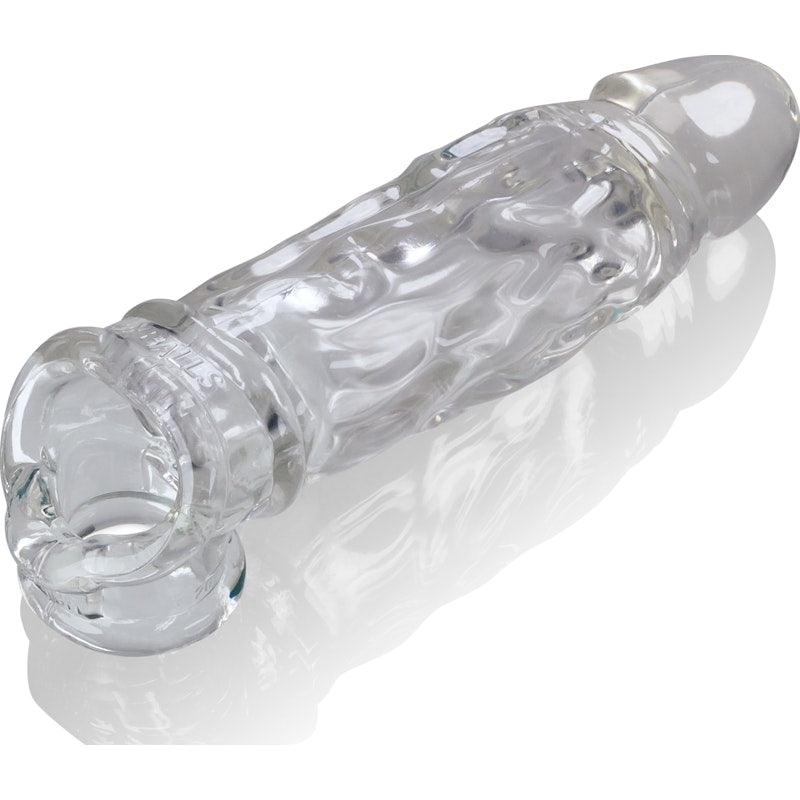 OxBalls Butch Cocksheath Clear – SuperFLEX Realistic Veined Sleeve - Adult Toys