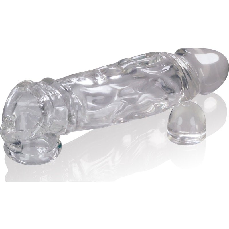 OxBalls Butch Cocksheath Clear – SuperFLEX Realistic Veined Sleeve - Adult Toys