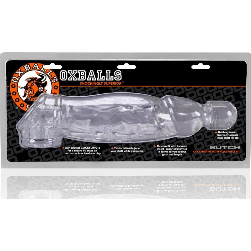 OxBalls Butch Cocksheath Clear – SuperFLEX Realistic Veined Sleeve - Adult Toys
