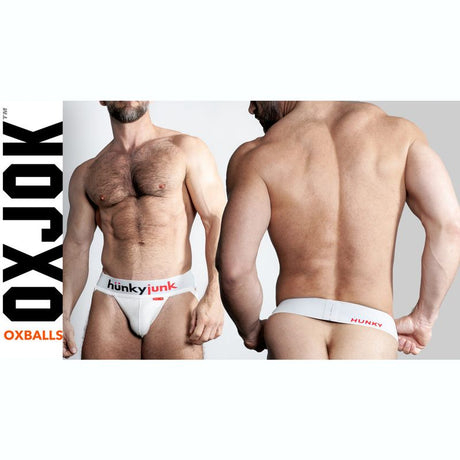 Oxballs Hunker Slider Strap Jock White Snow - Lingerie - Naughty by Nature Adult Store