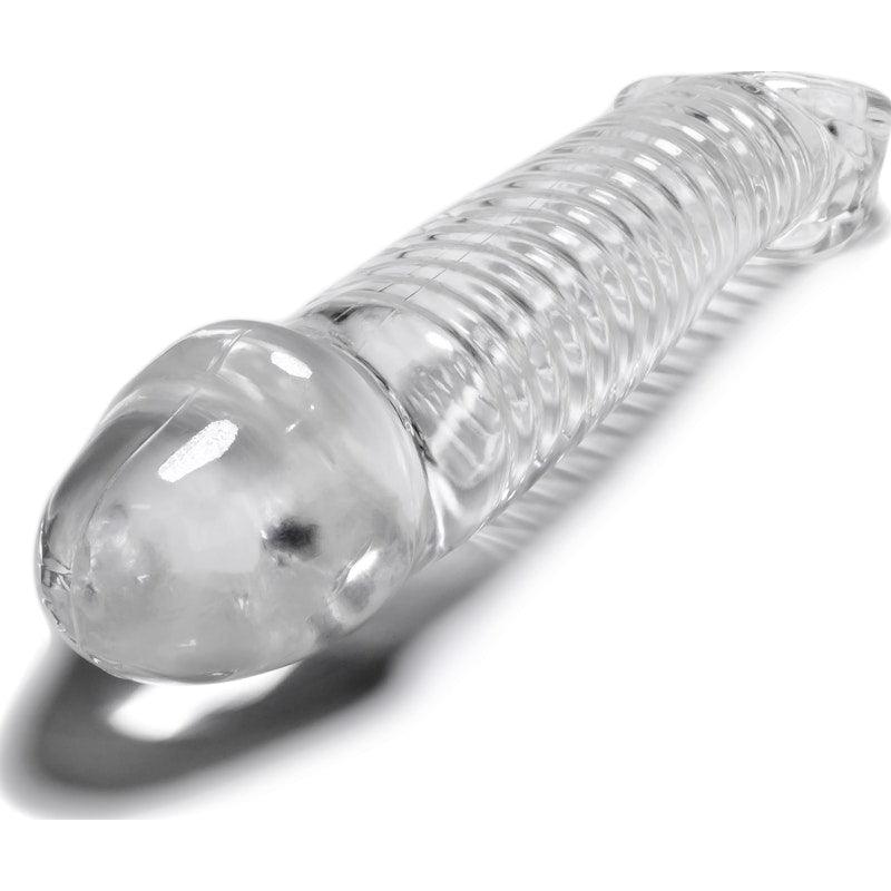 OxBalls Muscle Cocksheath – Clear TPR Penis Enhancer & Massager - Adult Toys