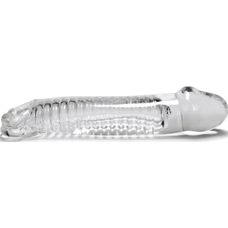 OxBalls Muscle Cocksheath – Clear TPR Penis Enhancer & Massager - Adult Toys