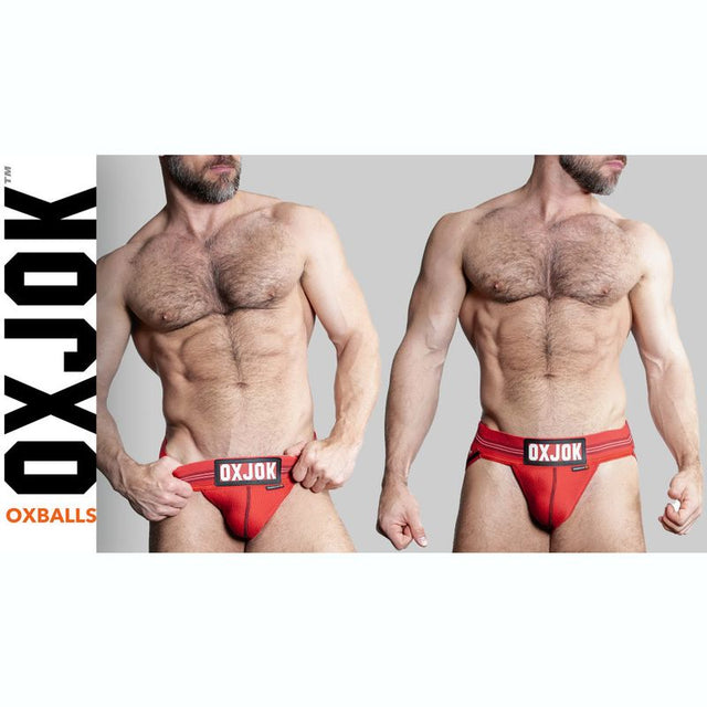 Oxballs Slingjock Upthrust Slider - Strap Jock Red Hot - Lingerie - Naughty by Nature Adult Store