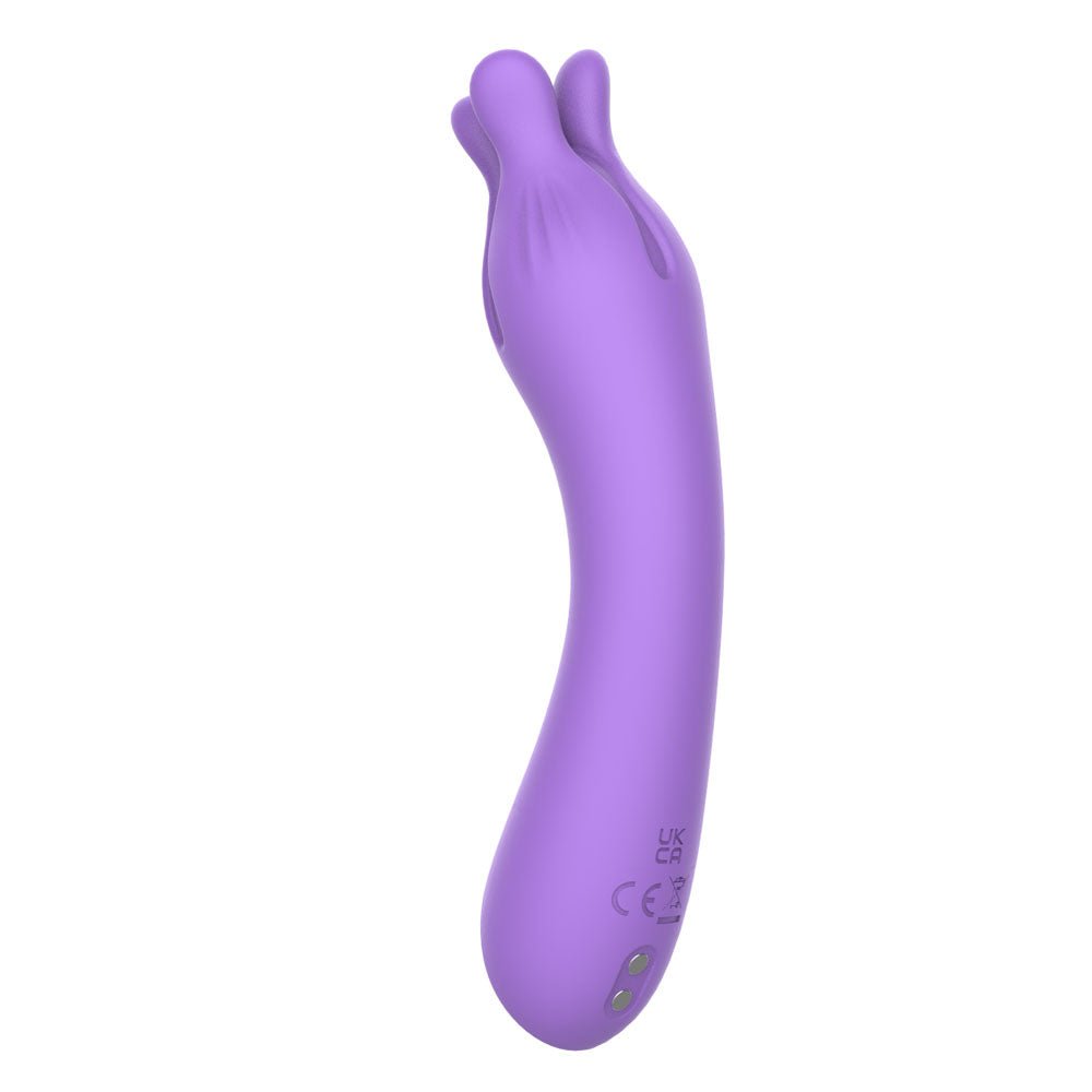 Party Up Kelly Purple USB Rechargeable Vibrator - 13.7cm Silicone - VIBRATORS