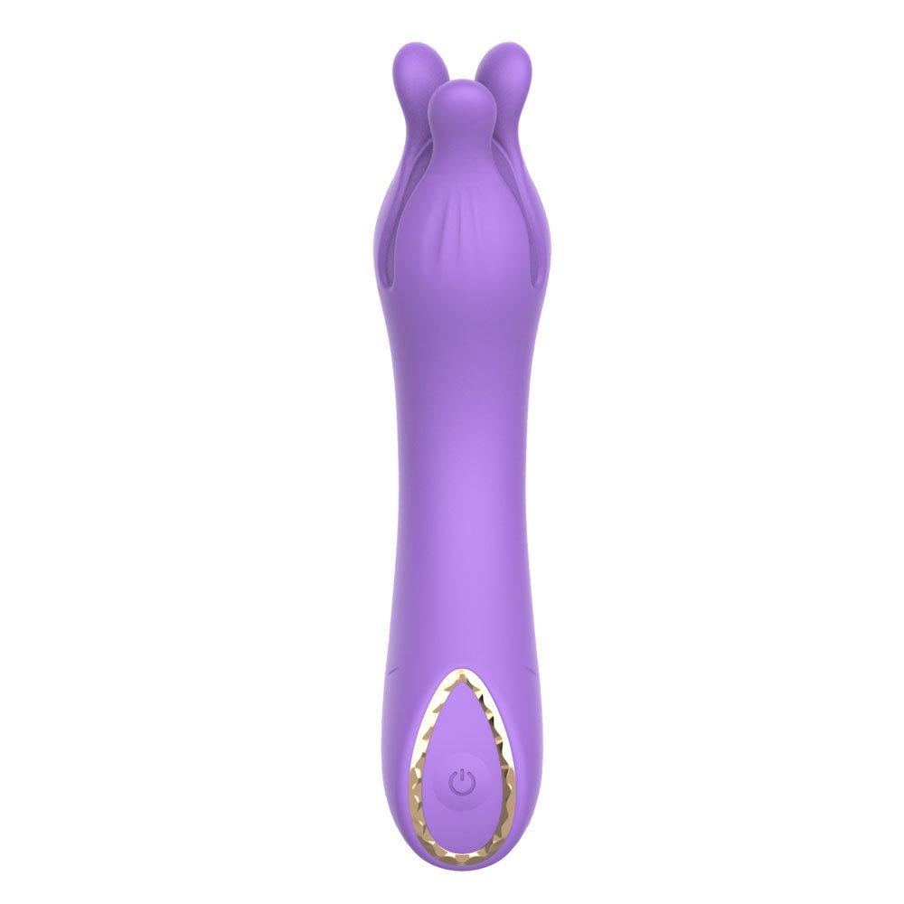 Party Up Kelly Purple USB Rechargeable Vibrator - 13.7cm Silicone - VIBRATORS