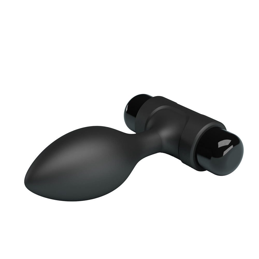 Party Up KEN Vibrating Butt Plug - Black 8.6 cm - ANAL TOYS