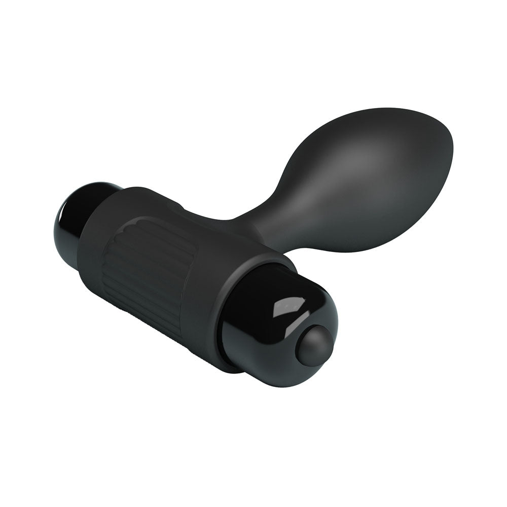 Party Up KEN Vibrating Butt Plug - Black 8.6 cm - ANAL TOYS