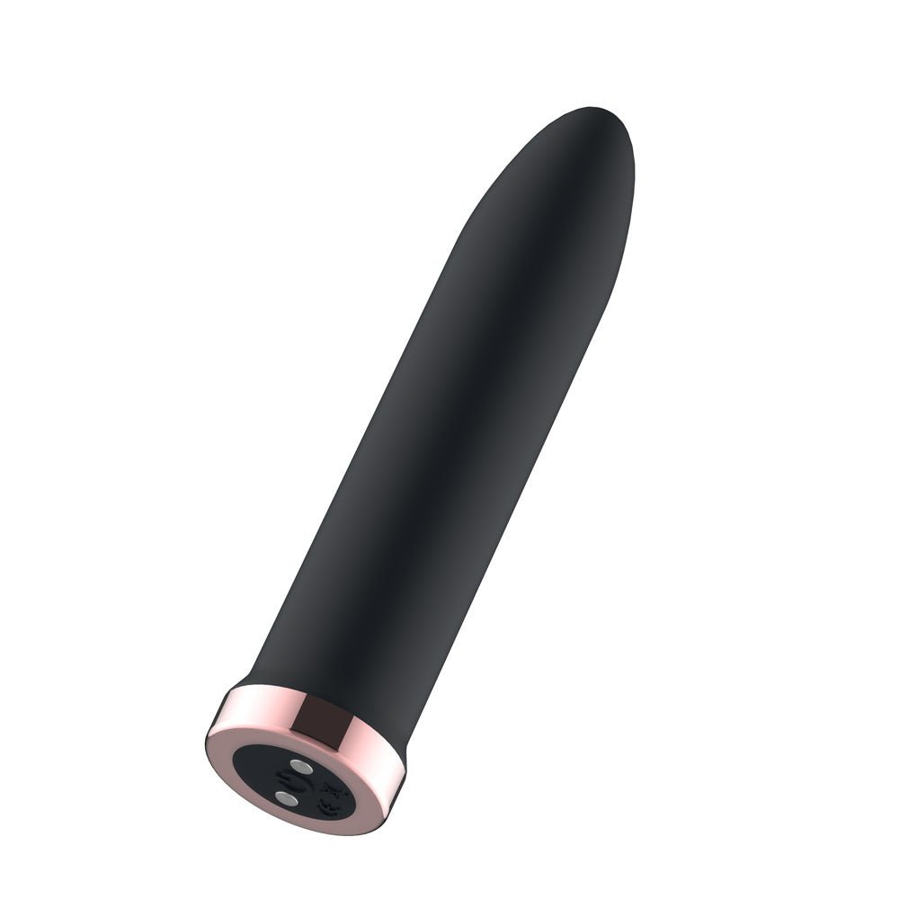 Passion Play USB Rechargeable Vibrating Bullet Black 9.8 Centimeters - BULLETS & EGGS