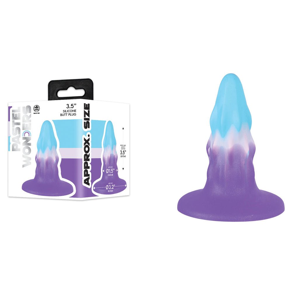 Pastel Wonders 8.9 cm Silicone Butt Plug Coloured Range - ANAL TOYS