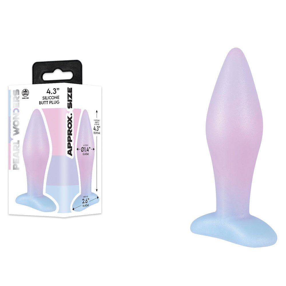 Pearl Wonders Silicone Butt Plug Coloured 10.9 cm Anal Plug - ANAL TOYS