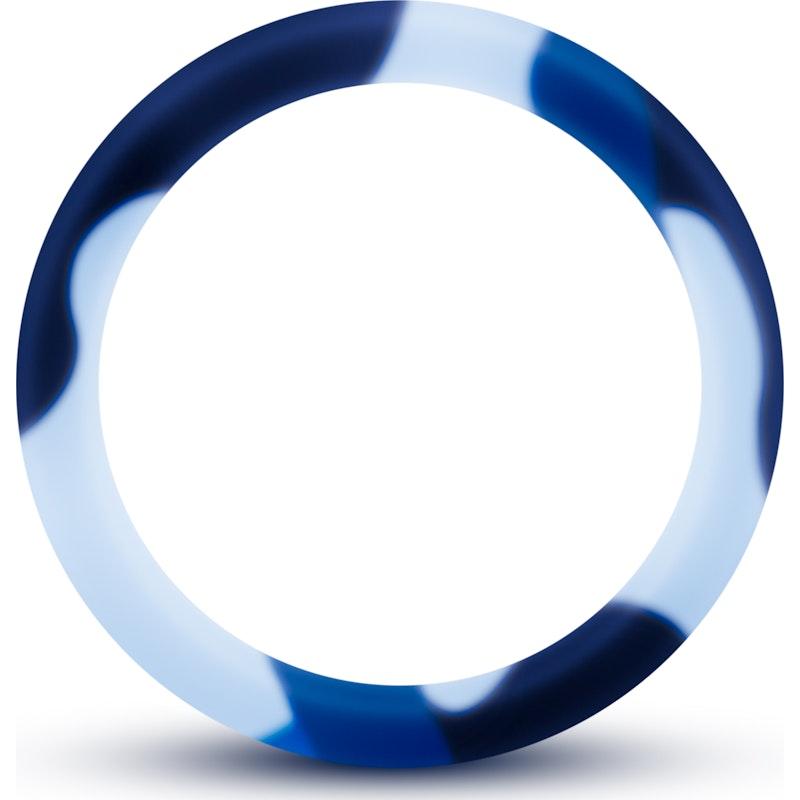Performance Silicone Camo Cock Ring Blue Camoflauge - Naughty by Nature Adult Store