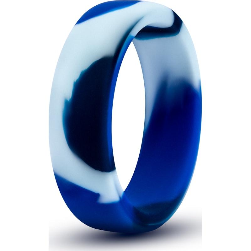 Performance Silicone Camo Cock Ring Blue Camoflauge - Naughty by Nature Adult Store