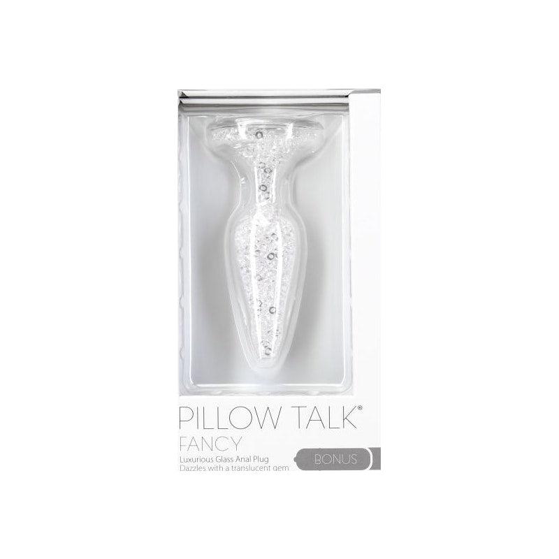 Pillow Talk Fancy Luxurious Glass Anal Plug w Clear Gem - Naughty by Nature Adult Store