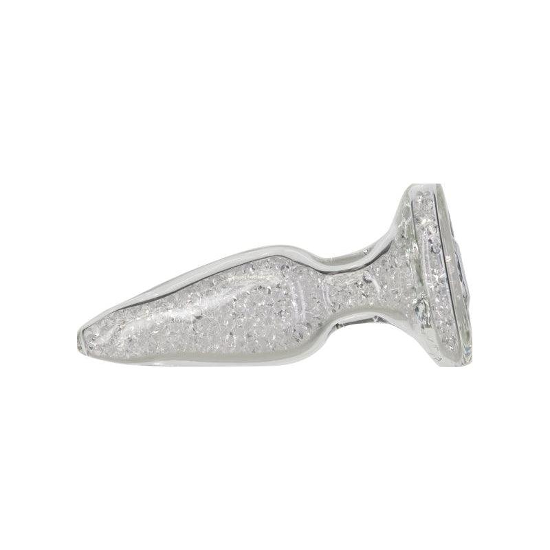 Pillow Talk Fancy Luxurious Glass Anal Plug w Clear Gem - Naughty by Nature Adult Store