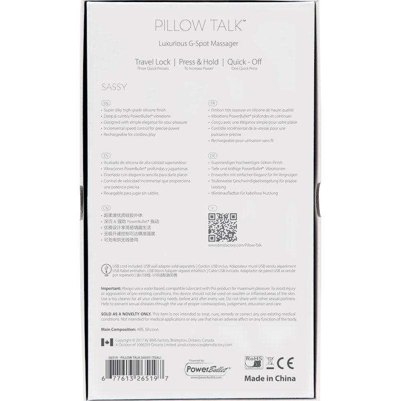 Pillow Talk Sassy Teal - Naughty by Nature Adult Store