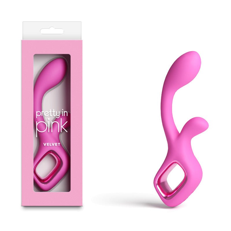 Pink Velvet USB Rechargeable Rabbit Vibrator 18.7 cm - VIBRATORS