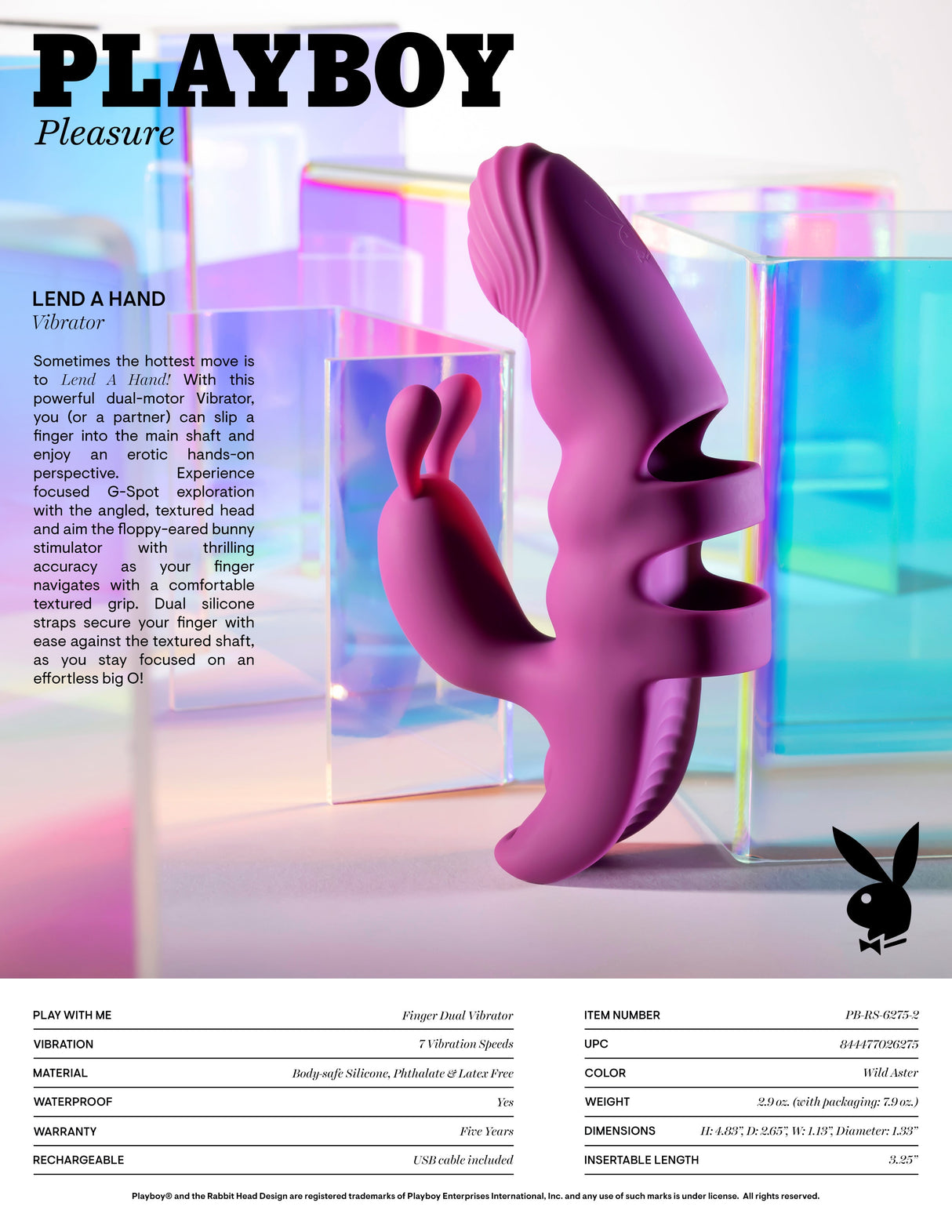 Playboy Pleasure LEND A HAND - Finger Vibrator - STIMULATORS