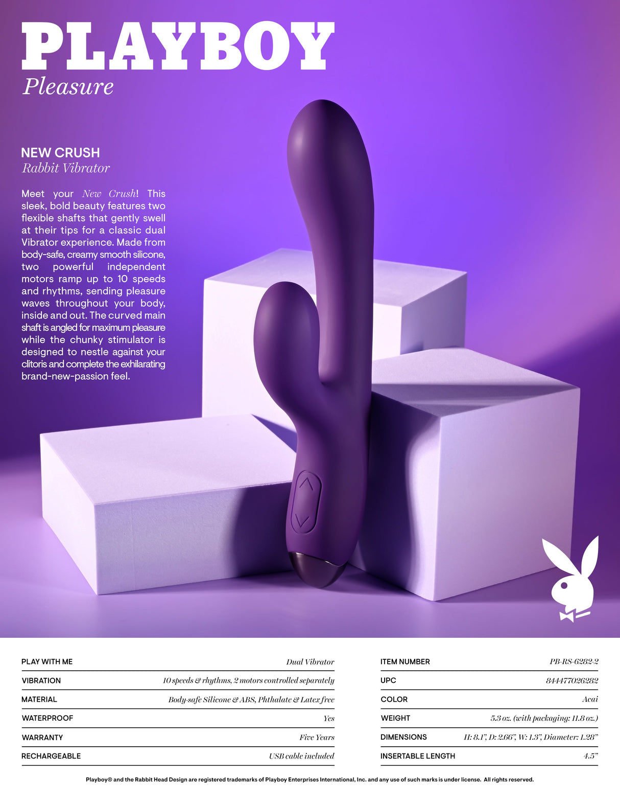 Playboy Pleasure NEW CRUSH - VIBRATORS