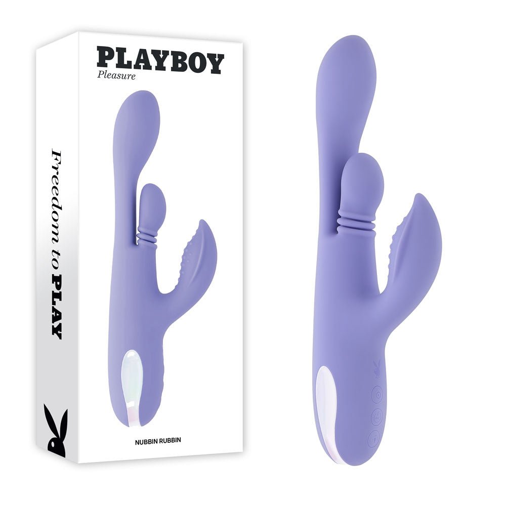 Playboy Pleasure NUBBIN RUBBIN - Thrusting Rabbit Vibrator - VIBRATORS