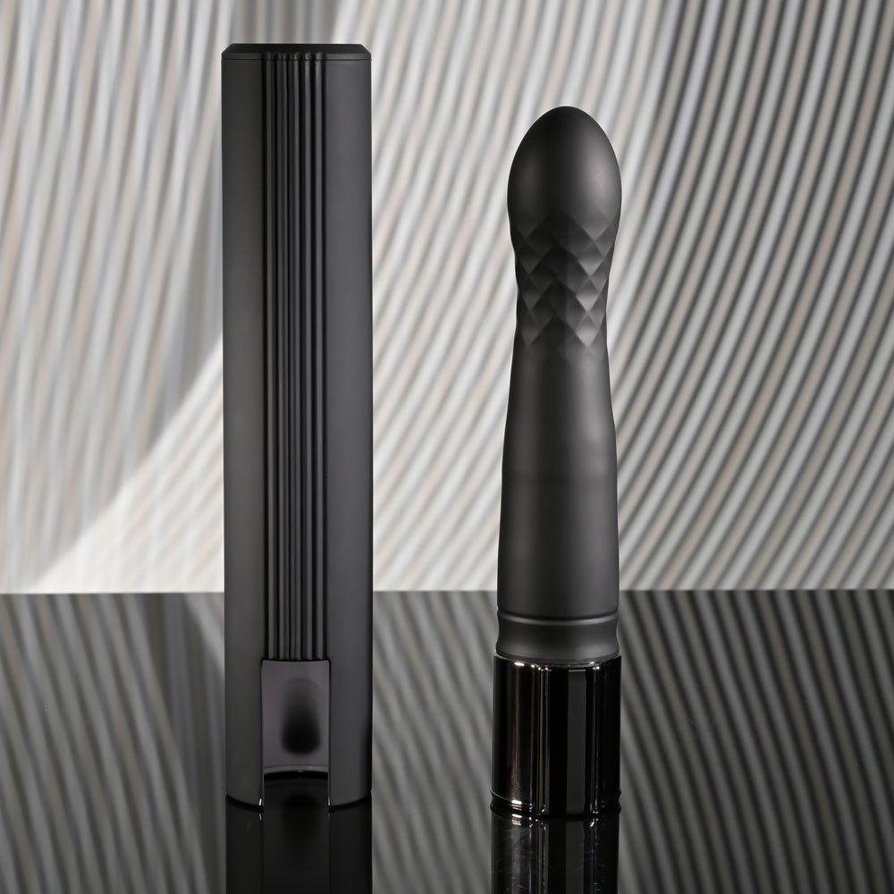 Playboy Pleasure PLEASURE ZONE - Black 21.4 cm Rechargeable Vibrator with USB Charging Dock - VIBRATORS