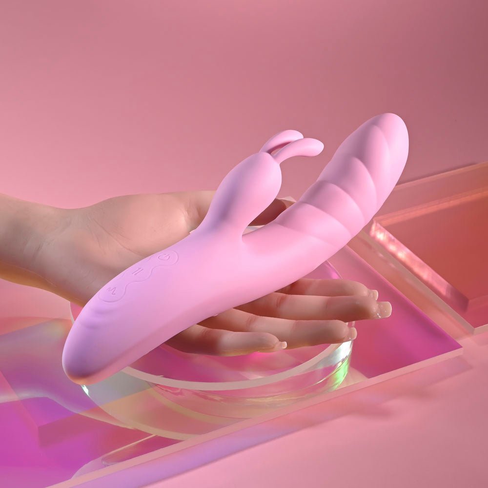 Playboy Pleasure RUB ME RIGHT - Thrusting Rabbit Vibrator - VIBRATORS