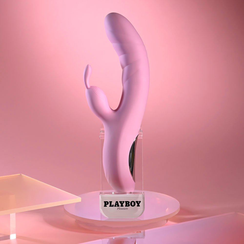 Playboy Pleasure RUB ME RIGHT - Thrusting Rabbit Vibrator - VIBRATORS