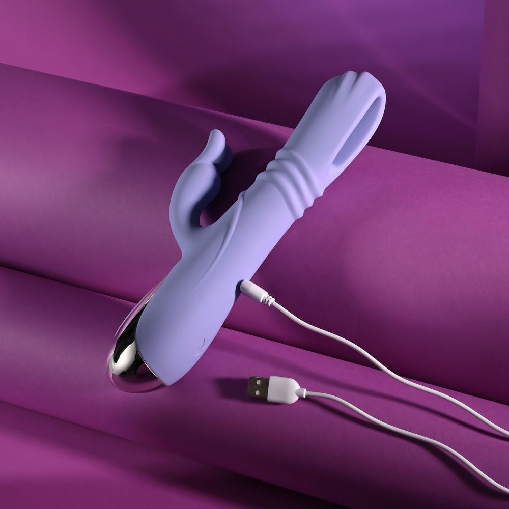 Playboy Pleasure Tap Me In Purple Rabbit Vibrator - VIBRATORS