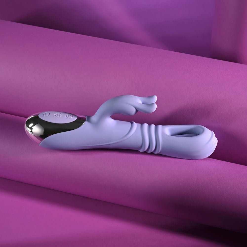 Playboy Pleasure Tap Me In Purple Rabbit Vibrator - VIBRATORS