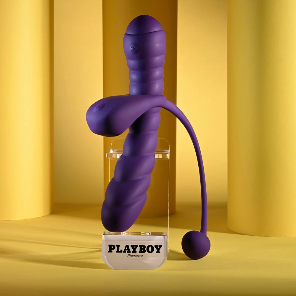 Playboy Pleasure TWISTED PLAYGROUND - Vibrator and Cock Ring Kit - KITS