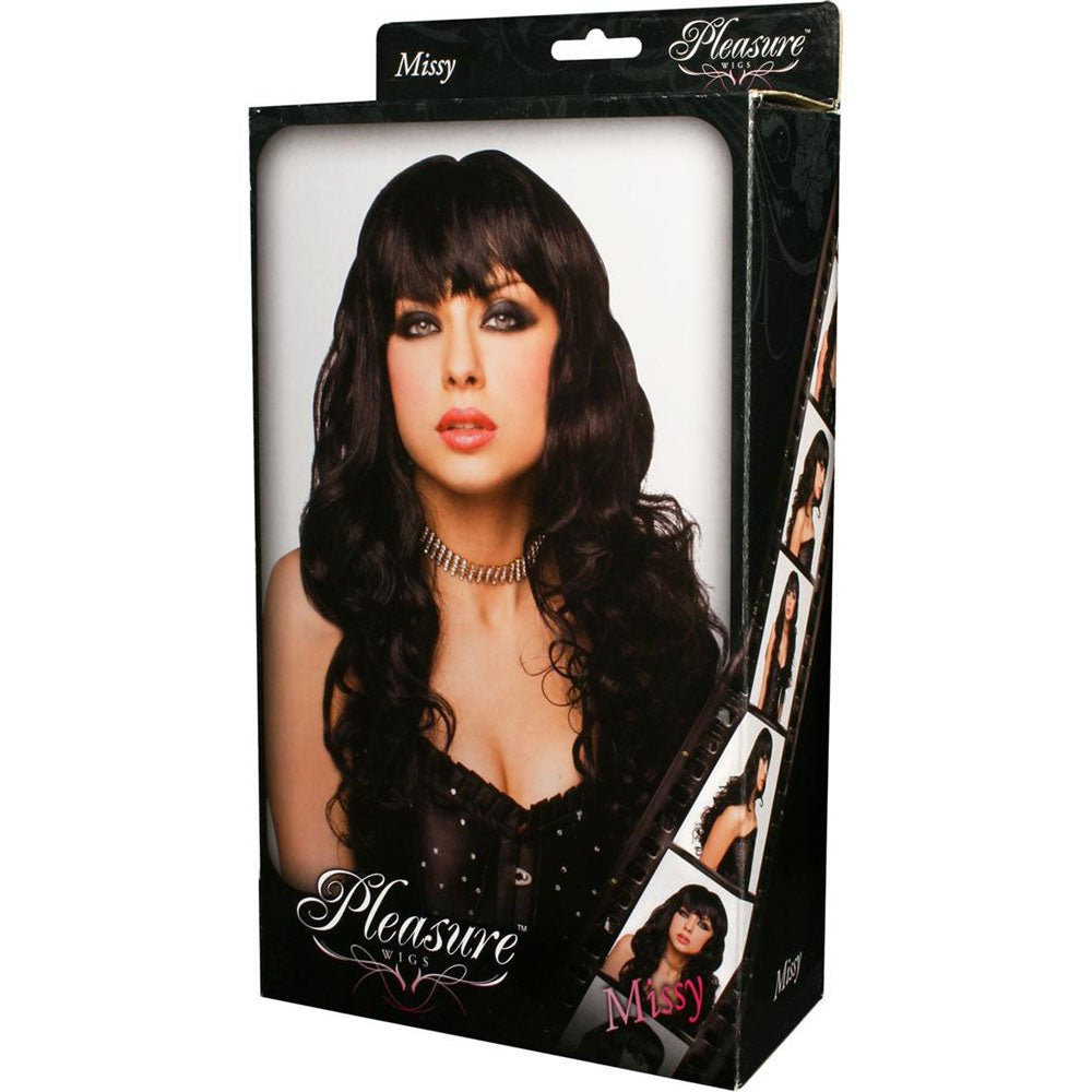 PLEASURE WIGS Missy - Black - Black Wig - LINGERIE & BODY WEAR