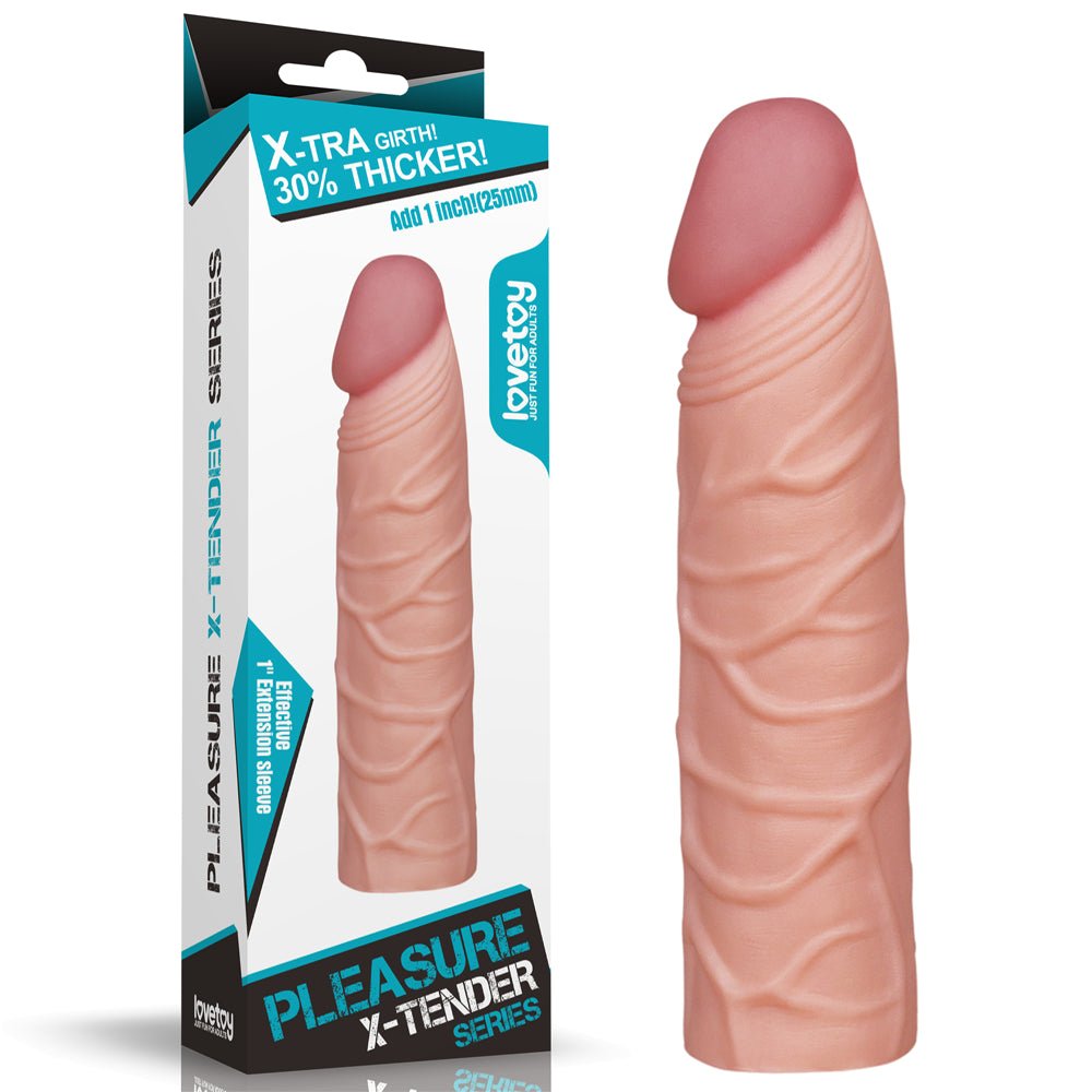 Pleasure X - Tender 1'' Sleeve - 2.5 cm (1'') Penis Extension - SLEEVES