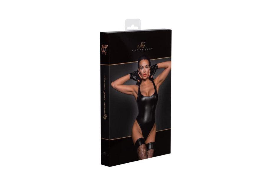 Power Wetlook Bodysuit w High Cut Leg - Lingerie
