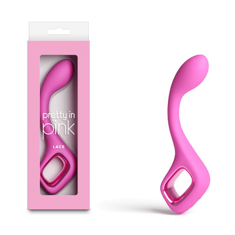 Pretty in Pink Lace USB Rechargeable Vibrator 18.7 cm Pink - VIBRATORS