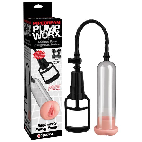 Pump Worx Beginner's Pussy Pump - Penis Pump with Vagina Sleeve - PUMPS