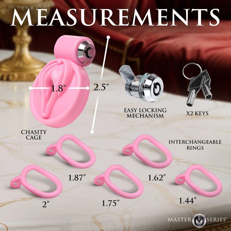 Pussification Vulva Chastity Cage - Adult Toys