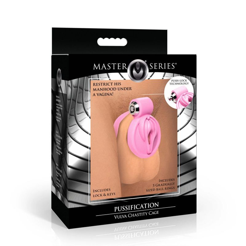 Pussification Vulva Chastity Cage - Adult Toys