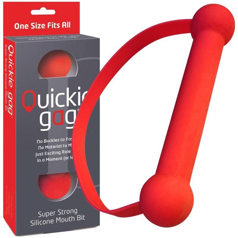 Quickie Gag Mouth Bit Red - Naughty by Nature Adult Store