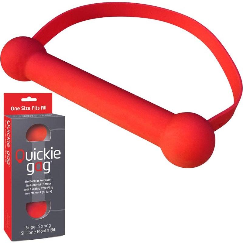 Quickie Gag Mouth Bit Red - Naughty by Nature Adult Store