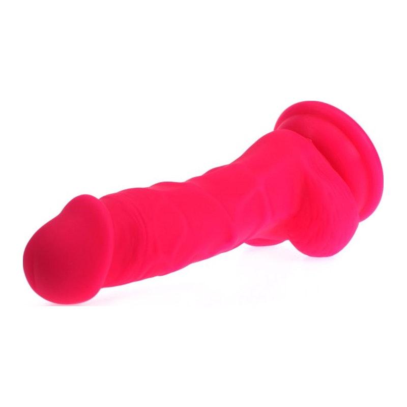 Realistic Dildo Veined Shaft w Balls Pink - Naughty by Nature Adult Store