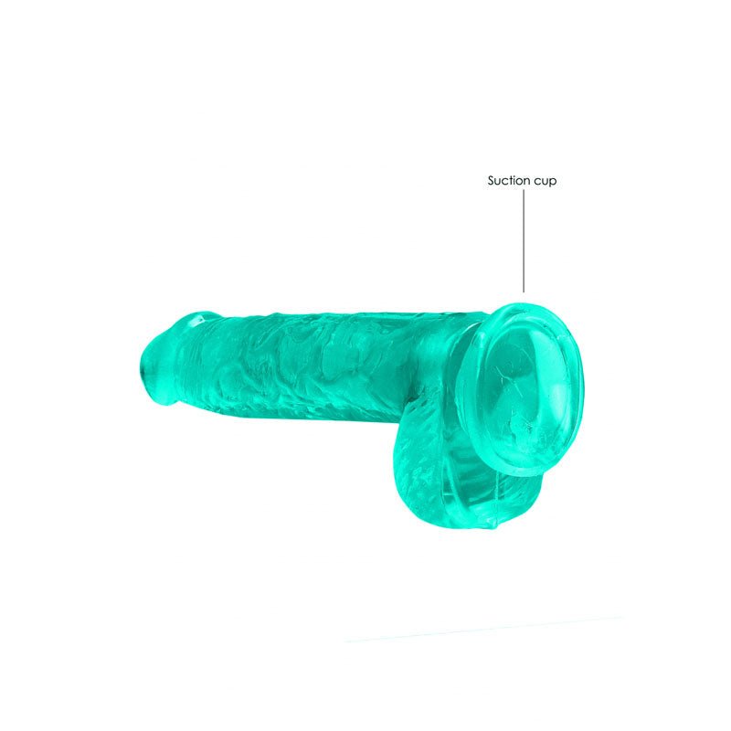 REALROCK 6'' Realistic Dildo With Balls - Turquoise - DONGS