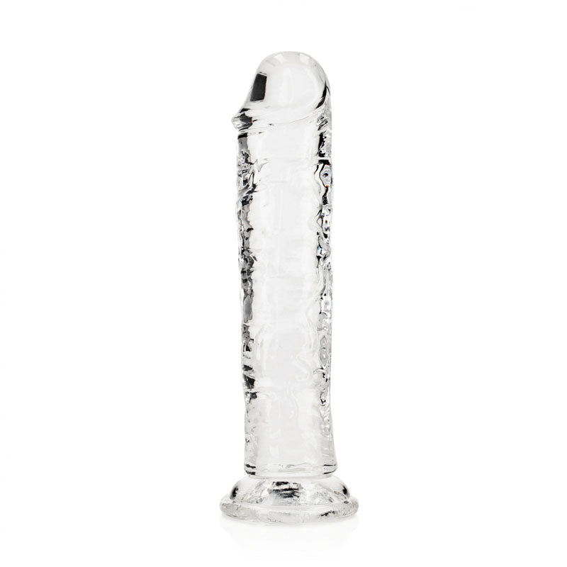 RealRock 7 Inch Straight Clear Dildo with Suction Cup β Shots Toys - DONGS