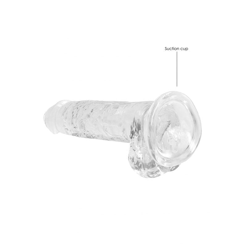 REALROCK 7'' Realistic Dildo With Balls - Clear 17.8 cm Dong - DONGS