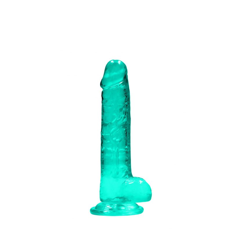 REALROCK 7'' Realistic Dildo With Balls - Turquoise - DONGS