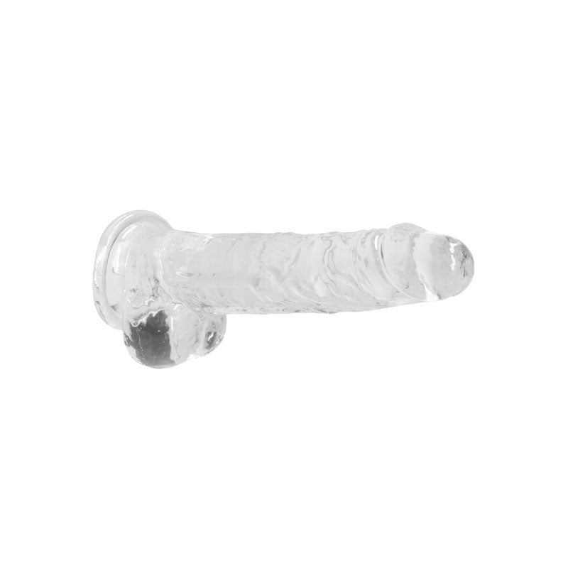 REALROCK 8'' Realistic Dildo With Balls - Clear 20.3 cm Dong - DONGS