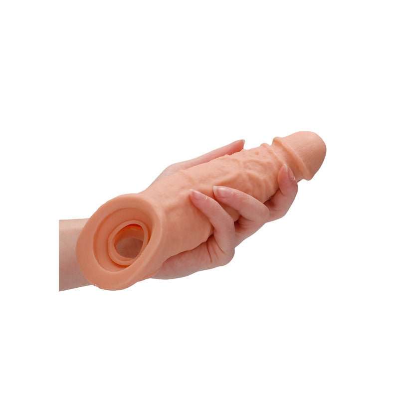 REALROCK 9'' Realistic Penis Extender with Rings - SLEEVES