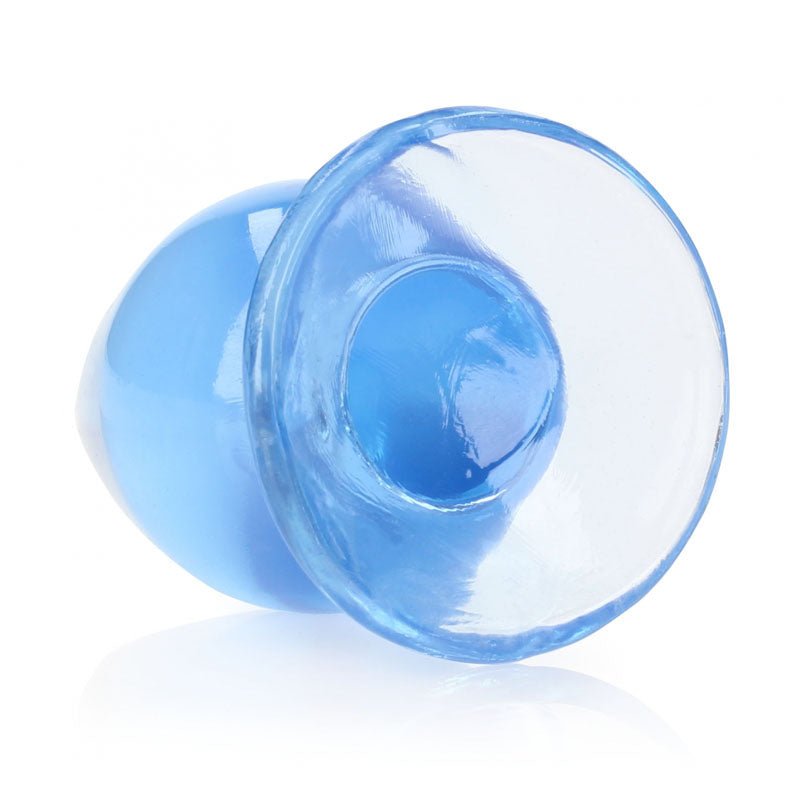 REALROCK Blue Anal Plug β 9cm TPE Butt Plug with Suction Cup Base - Anal Toys