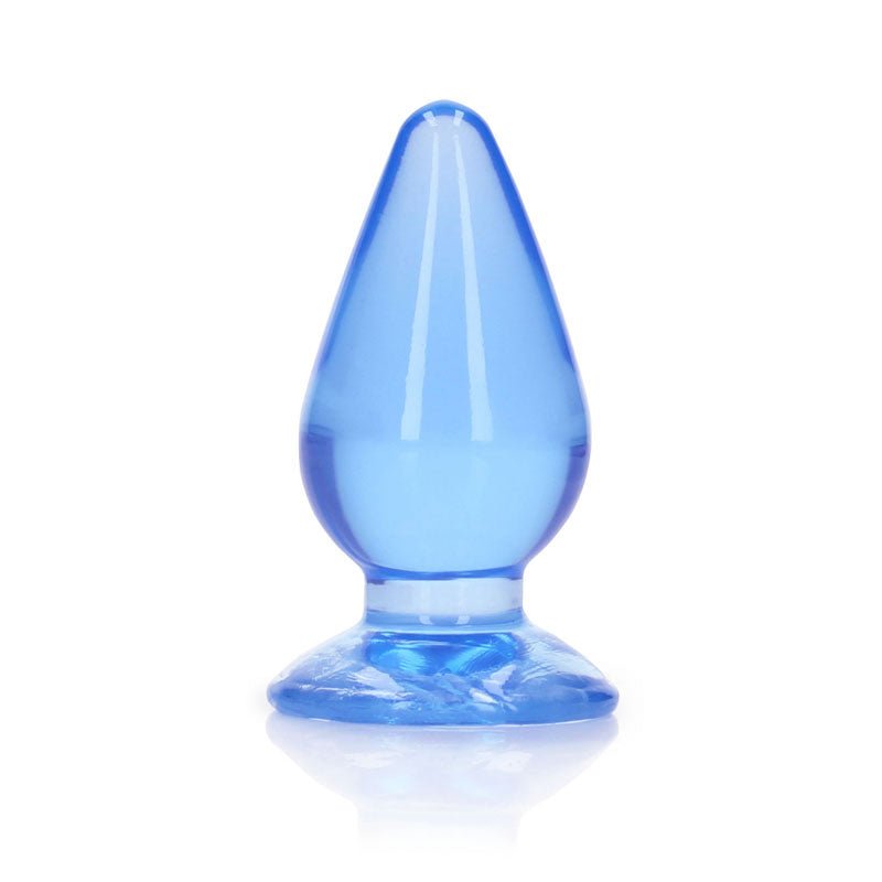 REALROCK Blue Anal Plug β 9cm TPE Butt Plug with Suction Cup Base - Anal Toys