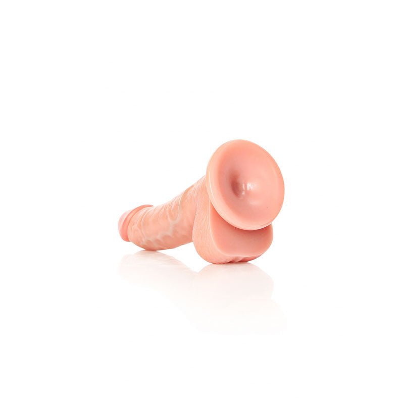 REALROCK Realistic Regular Curved Dong with Balls - 15.5 cm - Flesh 15.5 cm (6'') Dong - DONGS