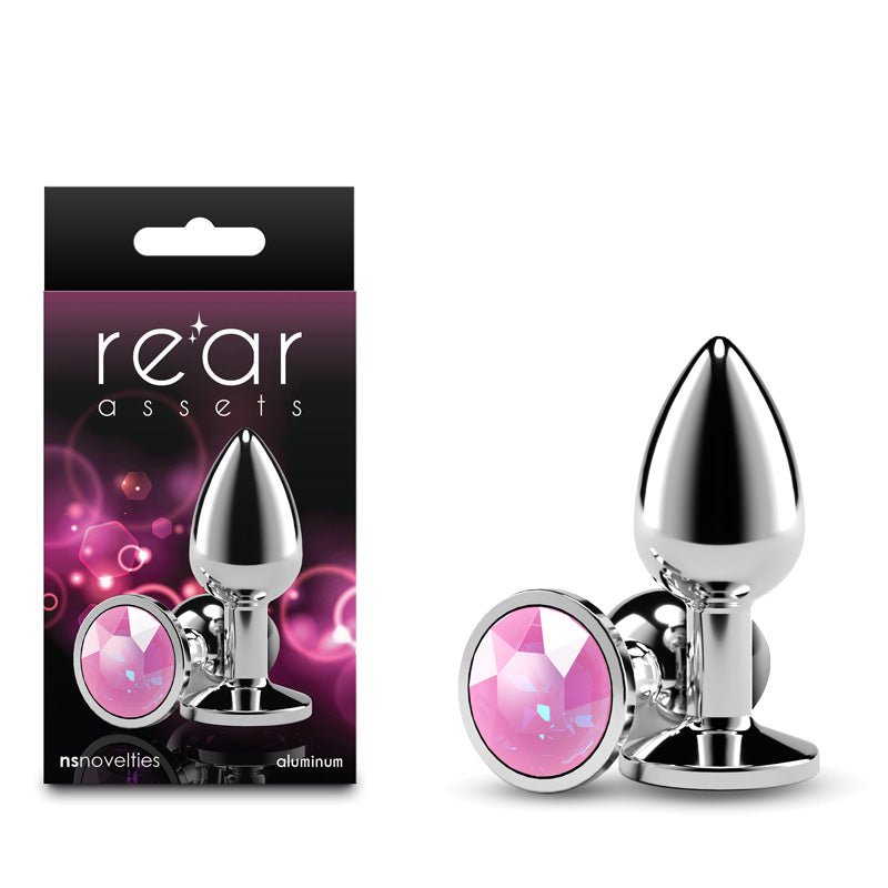 Rear Assets Silver Small Pink Gem Sparkling Jewelry - ANAL TOYS