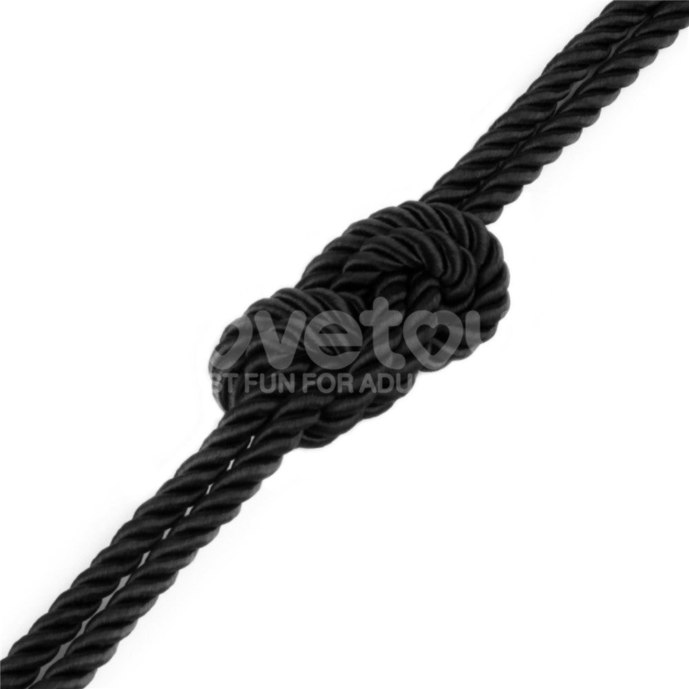 Rebellion Reign Silky Bondage Rope - Black 10 metre length - BONDAGE - TOYS